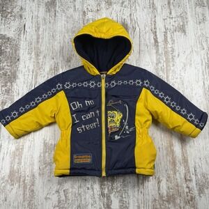 Vintage 2003 Spongebob Embroidered Kids Jacket Sz 4 Cartoon Y2K